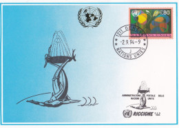 Nations Unies Genève. Carte Postale 1994 YT 277 Oblitéré 1er Jour - Tarjetas – Máxima