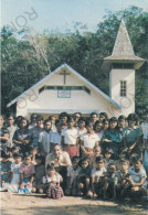 CARTOLINA  CHIESA DI SORUK,INDONESIA-MISSIONE DEI PP. PASSIONISTI (BORNEO)-GIORNO DELL'INAUGURAZIONE-NON VIAGGIATA - Indonésie