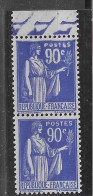 France N° 368d** Variété Neuf Sans Charnière Poste Et 90 Déformé - Unused Stamps