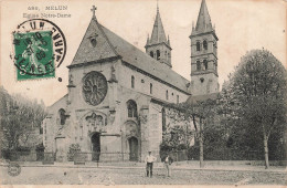 FRANCE - Melun - Eglise Notre Dame - Carte Postale Ancienne - Melun