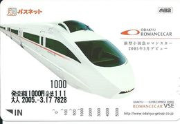 Train Trein  Carte Prépayée Japon  Karte Card  (D.260) - Trains