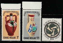 GRECE    Europa 1976   N° Y&T  1210, 1211 Et 1212  ** - Nuovi