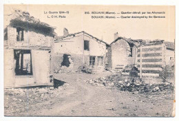 CPA 9 X 14 Marne SOUAIN Quartier Détruit Par Les Allemands  Ruines  Guerre 1914-1915 - Souain-Perthes-lès-Hurlus