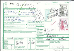 BELGIQUE  Ca.1983: Bulletin D'Expédition De DINANT Pour ORBE (VD, Suisse), CAD D'arrivée Au Dos - Cartas & Documentos