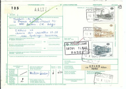 BELGIQUE  Ca.1983: Bulletin D'Expédition De AALTER Pour EPALINGES (VD, Suisse), CAD D'arrivée Au Dos - Lettres & Documents
