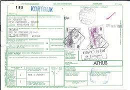 BELGIQUE  Ca.1983: Bulletin D'Expédition De COURTRAI Pour RENENS (VD, Suisse), CAD D'arrivée Au Dos - Storia Postale