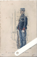 Illustrateur Kauffmann Paul, Militaria, Uniformes,  19 Gendarme à Pied, Edition L'H - Kauffmann, Paul