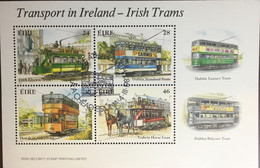 Ireland 1987 Trams Minisheet CTO - Blokken & Velletjes