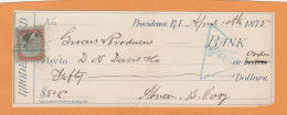 United States Old Check Cheques - Chèques & Chèques De Voyage