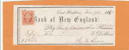 United States Old Check Cheques - Schecks  Und Reiseschecks