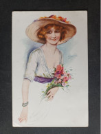 Femme Au Chapeau - Mode été - Illustré Par S. Meunier / N°5 Série 35 Rieuse De Paris - Meunier, S.