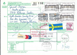 SUEDE  Ca.1991: Bulletin D'Expédition De BORRBY Pour FRIBOURG (FR, Suisse), CAD D'arrivée - Briefe U. Dokumente