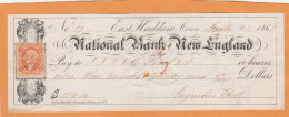 United States Old Check Cheques - Cheques En Traveller's Cheques