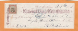 United States Old Check Cheques - Chèques & Chèques De Voyage