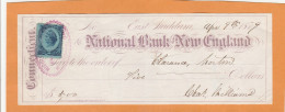 United States Old Check Cheques - Assegni & Assegni Di Viaggio