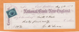 United States Old Check Cheques - Schecks  Und Reiseschecks