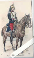 Illustrateur Kauffmann Paul, Militaria, Uniformes,  64 Colonel Des Cuirassiers , Cheval,  Edition L'H - Kauffmann, Paul