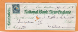 United States Old Check Cheques - Chèques & Chèques De Voyage