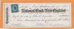 United States Old Check Cheques - Schecks  Und Reiseschecks