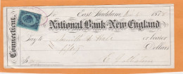 United States Old Check Cheques - Schecks  Und Reiseschecks