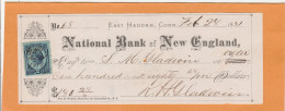 United States Old Check Cheques - Schecks  Und Reiseschecks