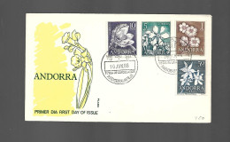 ANDORRA SOBRE PRIMER DIA CIRCULACIÓN 10 JUNIO 1966 FIRST DAY OF ISSUE PREMIER JOUR EMISSION - Covers & Documents
