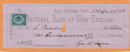 United States Old Check Cheques - Cheques & Traverler's Cheques