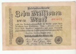 ZEHN MILLIONEN MARK  Aout 1923 - 10 Mio. Mark