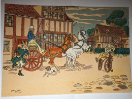 CPSM BARRE DAYEZ 1230 B Illustration Attelage 10x15 Cm - Chevaux