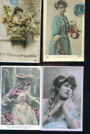 BELLES FEMMES FANTAISIE LOT DE 1000 CARTES - 500 Postkaarten Min.