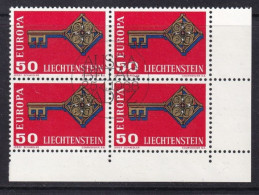 Liechtenstein 1968 Bloc De 4 Europa - Used Stamps