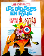 Affiche Originale Ciné BIDASSES EN FOLIE Claude ZIDI LES CHARLOTS 60X80cm 1971 Illu HUREL - Affiches & Posters