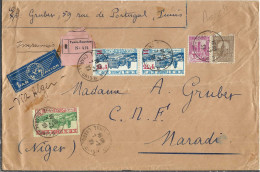 TUNISIE P.A. Ca.1939: LSC De TUNIS Pour MARADI (Niger) - Poste Aérienne