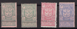 Timbre - Belgique - COB 68-68a-69-70**MNH - Cote 64 - 1893-1907 Coat Of Arms