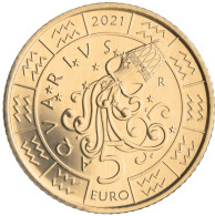 San Marino - 5 Euro 2021 - Segni Dello Zodiaco - Acquario - UC# 238 - San Marino