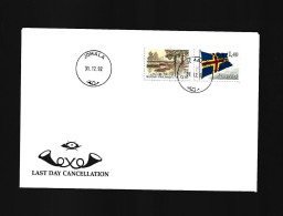 ALAND POST  FINLANDIA MATASELLO JOMALA  1992 ULTIMO DÍA LAST DAY CANCELLATION - Local Post Stamps