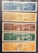 MARCA DA BOLLO.  Imposta Entrata 5 Valori - Revenue Stamps