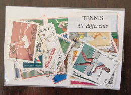 TENNIS Lot De 50 Timbres Poste Tous Différents. Satisfaction Assurée - Tennis