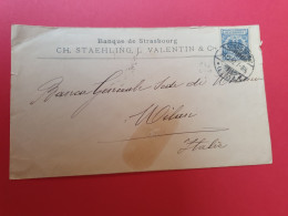 Enveloppe Commerciale De Strasbourg Pour Milan ( Italie ) En 1892 - J 265 - Cartas & Documentos