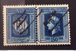 MARCA DA BOLLO  Imposta Sull'entrata  150 L.  Coppia - Revenue Stamps