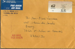 ETATS UNIS Ca.2005: LSC De FRESNO (CA) Pour BOSSEY (Hte Savoie, France) - Storia Postale