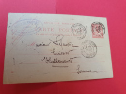 Entier Postal Mouchon De Abbeville Pour Hallencourt En 1903 - J 272 - Cartes Postales Types Et TSC (avant 1995)