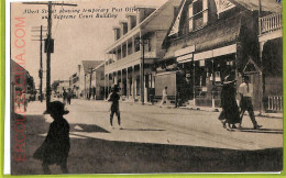 Af2549 - BELIZE - VINTAGE POSTCARD - Albert Street, Post Office - Belice