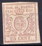 TERZA EMISSIONE C.25 SASS 10 MLH* NUOVO CON GOMMA ORIGINALE OTTIMI MARGINI MOLTO FRESCO FIRMA BIONDI RARO  Cv 2.000 +++ - Parma