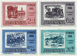 60697 MNH ARGENTINA 1960 EXPOSICION FILATELICA EN BUENOS AIRES. - Nuevos