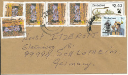 Zimbabwe Cover Sent To Germany With More Topic Stamps - Zimbabwe (1980-...)