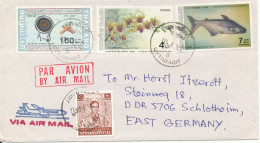 Thailand Cover Sent Air Mail To Germany DDR With More Topic Stamps Senders Name Is Cut Of The Backside Of The Cover - Thailand