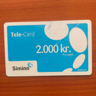 Iceland - Siminn - Tele-Card 2.000 Kr. - Iceland