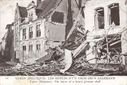 BELGIQUE - Ypres - Les Effets D'un Gros Obus Allemand - Carte Postale Ancienne - Other & Unclassified