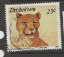 Zimbabwe  1989  SG  763  Cheetah   Fine Used - Zimbabwe (1980-...)